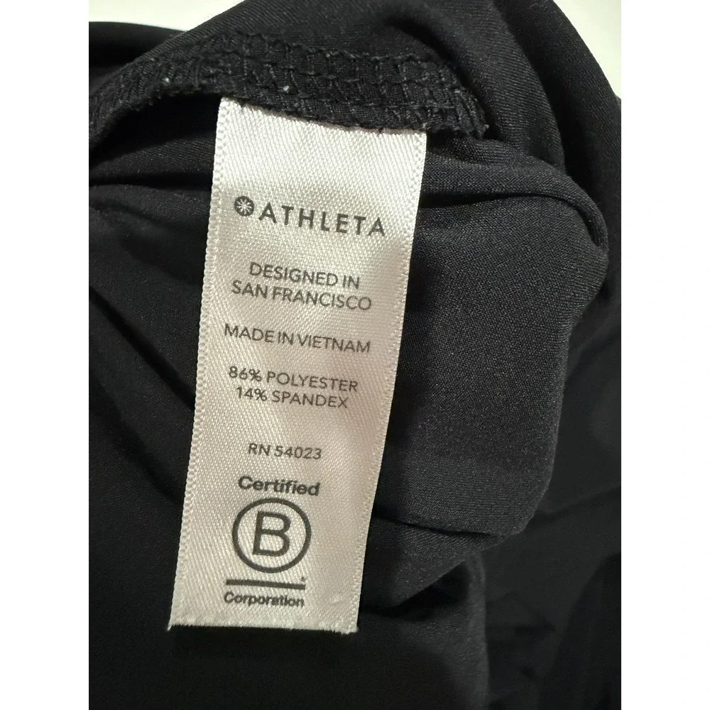Athleta Presidio Dress Black Sleeveless V-Neck Maxi Drawstring Waist size L Tall - Picture 5 of 6